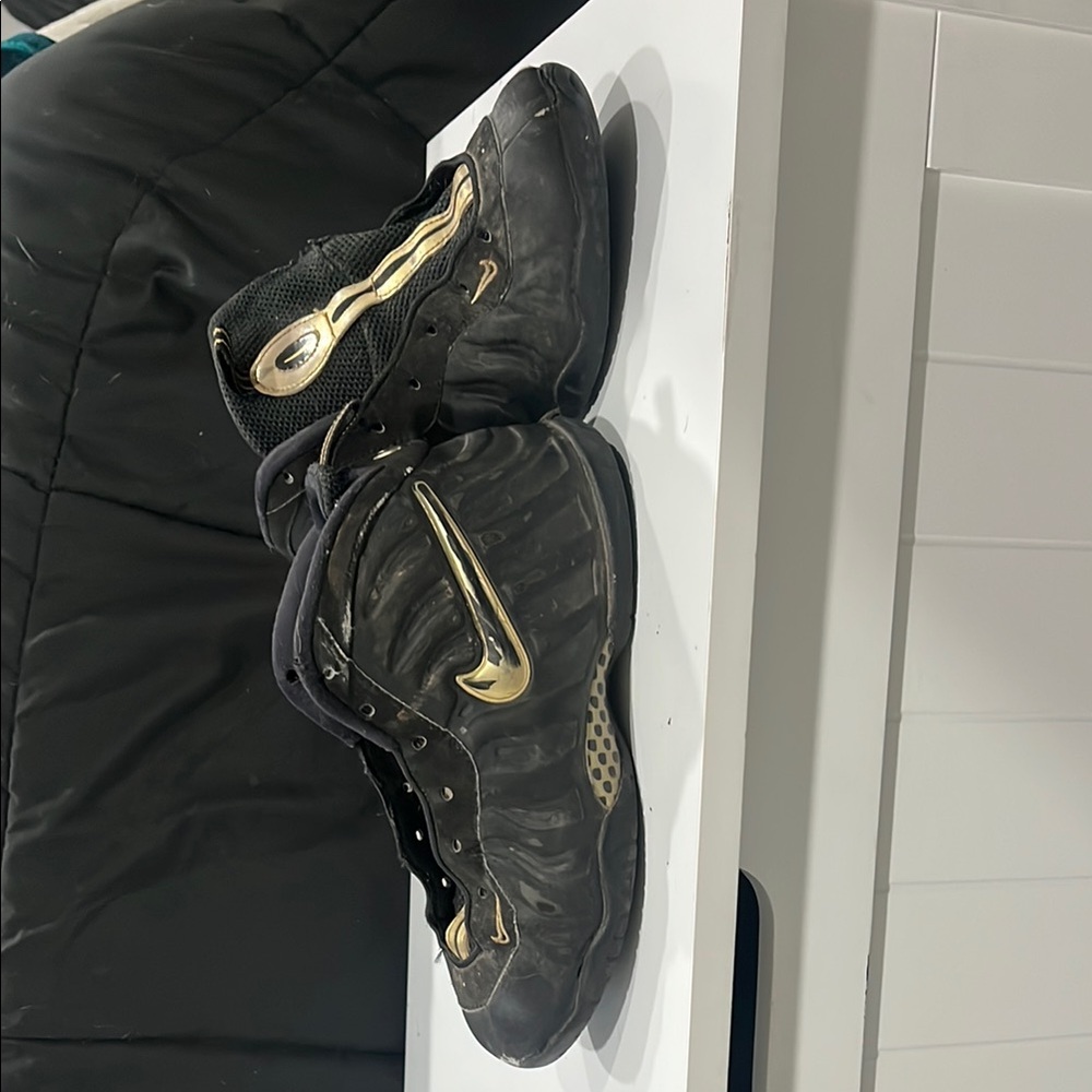 Nike Black and Gold Athletic Shoes